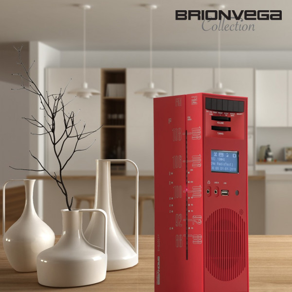 BRIONVEGA RADIO GRATTACIELO RR327D+S RED