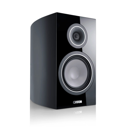 CANTON VENTO 30 BLACK HIGH GLOSS - COPPIA Diffusori da scaffale - A...