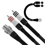 CHORD SIGNATURE X 2RCA TO 4DIN 1 METER - Cavi rca  - Audio Impact