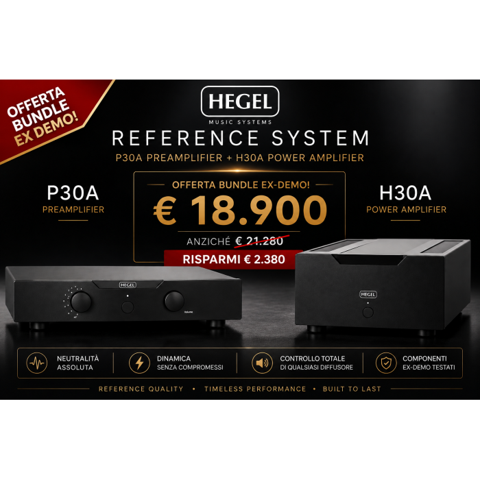 HEGEL REFERENCE SYSTEM EX-DEMO - P30A + H30A - BUNDLE OFFER! - Integra
