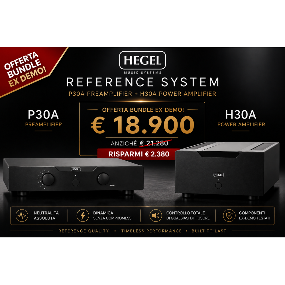 HEGEL REFERENCE SYSTEM EX-DEMO - P30A + H30A - OFFERTA BUNDLE! - Ampli