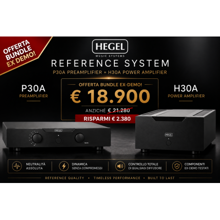 HEGEL REFERENCE SYSTEM EX-DEMO - P30A + H30A - OFFERTA BUNDLE! - Ampli