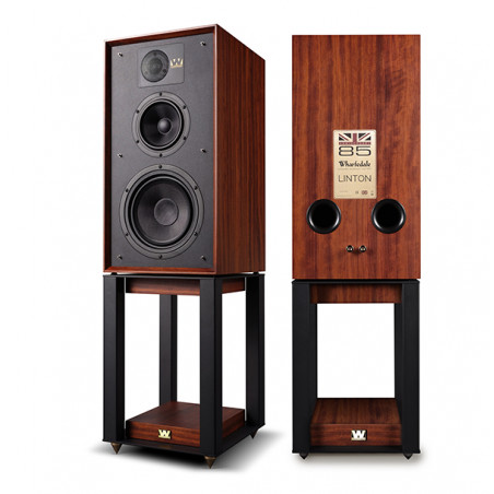 WHARFEDALE LINTON HERITAGE COPPIA + STANDS MAHOGANY